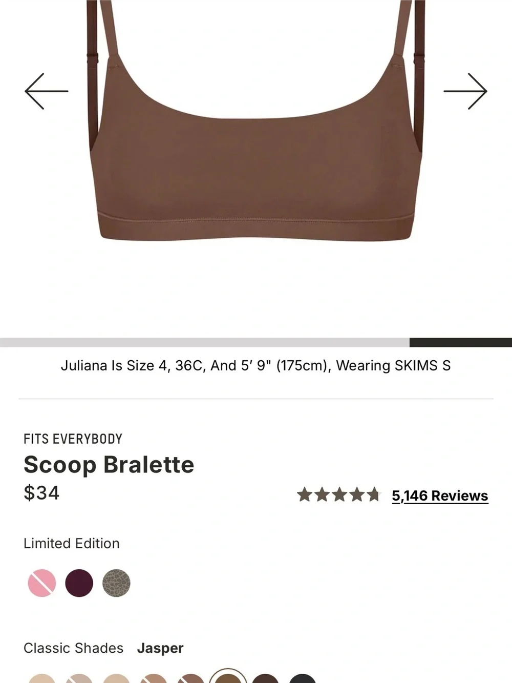 SKIMS Seamless Stretch Bralette - Chocolate Brown